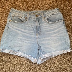 Light blue denim shorts